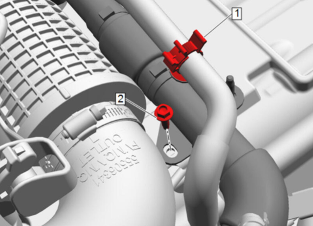 Free the EGR crossover pipe and harness