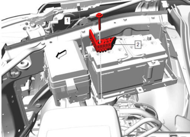 Remove the battery retainer