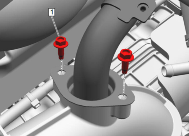 Remove the EGR crossover pipe bolts