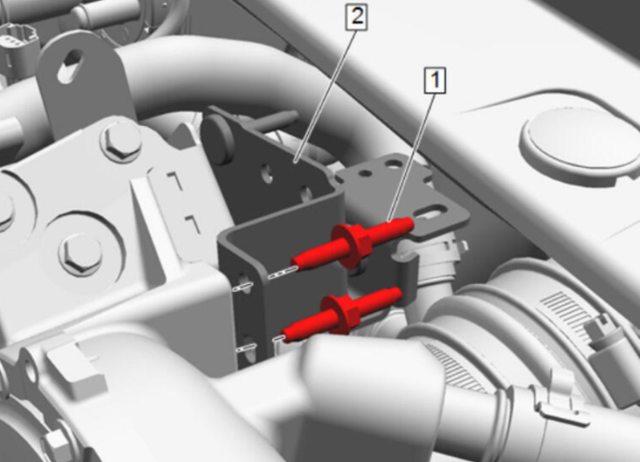 Remove the exhaust back pressure sensor assembly