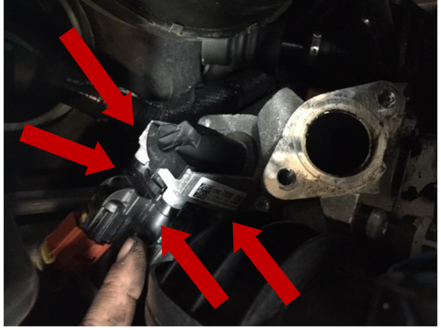 Unplug and remove the EGR valve