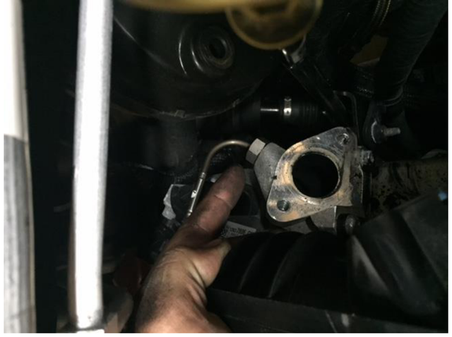 Unplug and remove the EGR temperature sensor