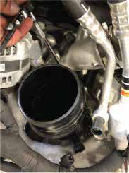 Unbolt the horn from the turbocharger