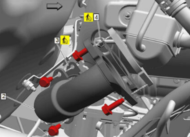 Remove the EGR inlet pipe