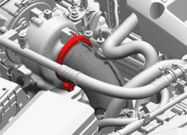 Loosen the DPF clamp