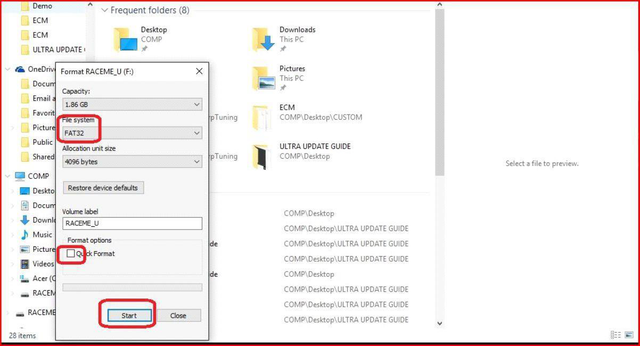 Format the card as FAT32