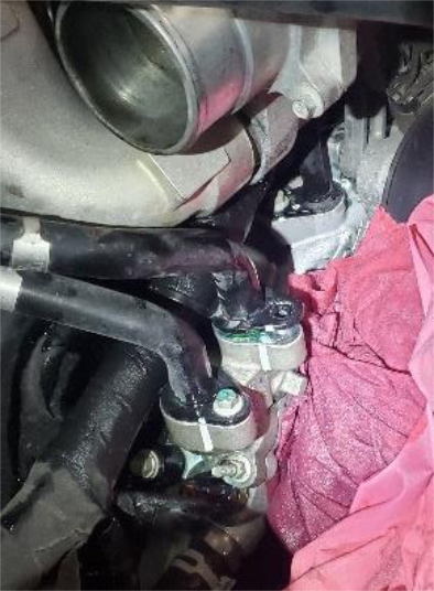 Disconnect the EGR cooler supply and return lines
