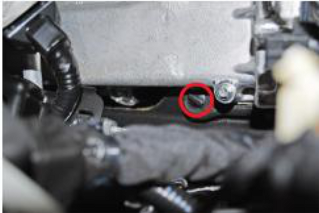 Remove the two clips on the heat shield