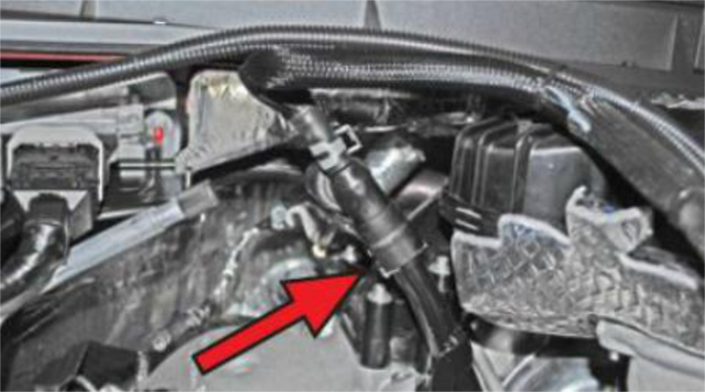 Reconnect the quick-connect coolant hose to the metal standpipe