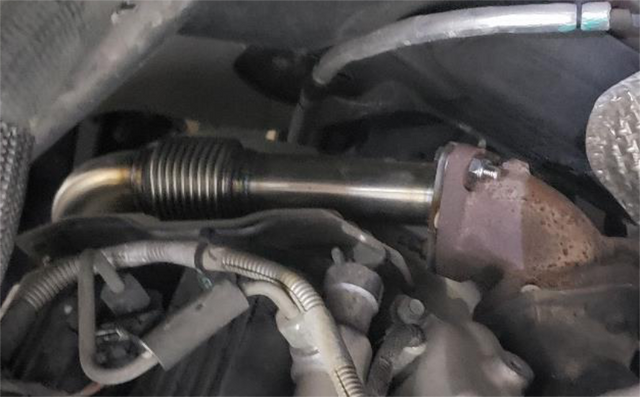 Install the new transfer tube and refit the heat shield