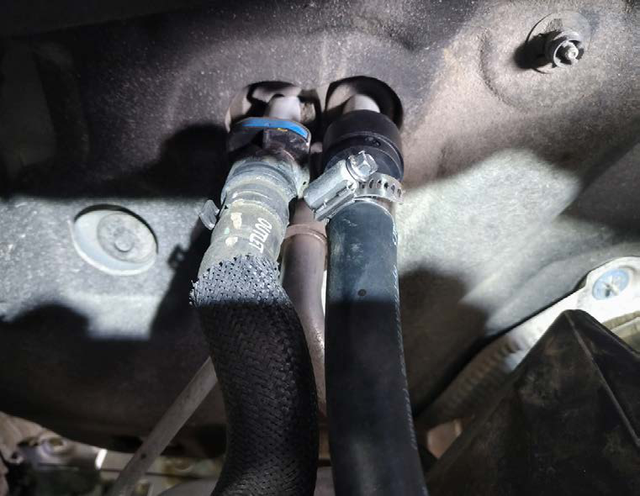 Remove the passenger side coolant hardline