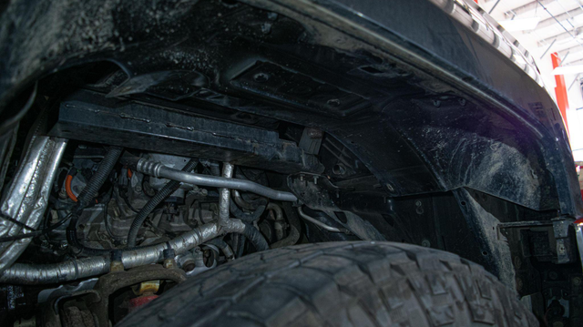 Remove the fender liner and soak the turbo and downpipe bolts