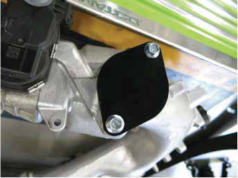 Fit the Y-bridge block off plate