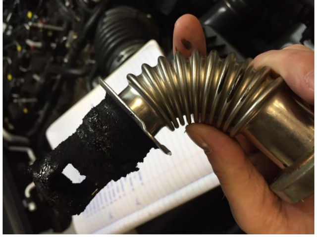 Remove the EGR bellows pipe