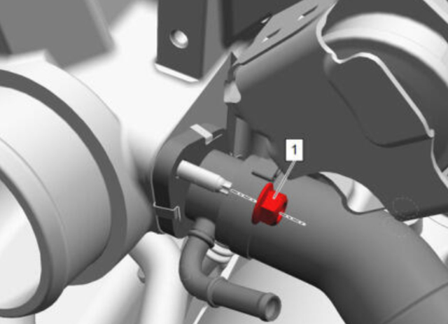 Loosen the EGR cooler hardware