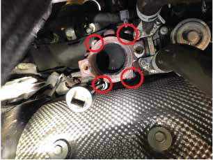 Remove the lower EGR valve
