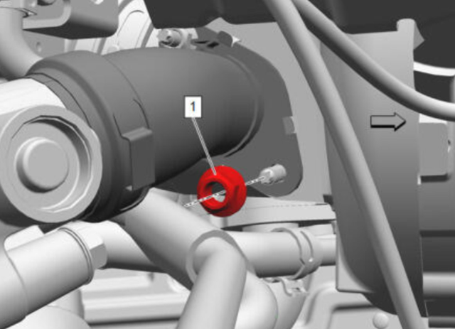 Loosen the EGR cooler hardware