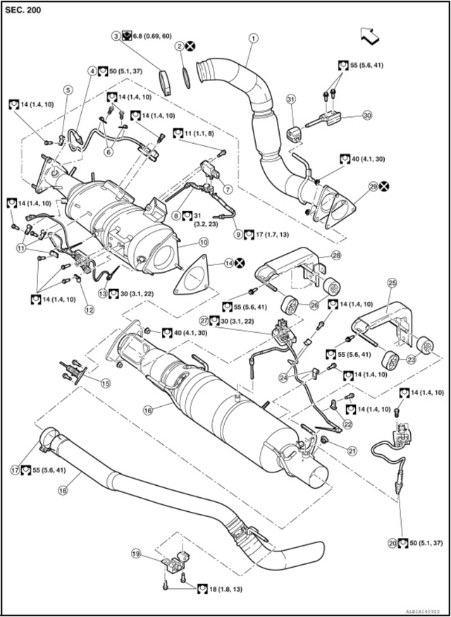 Remove the tailpipe