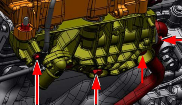 Remove the EGR cooler mount