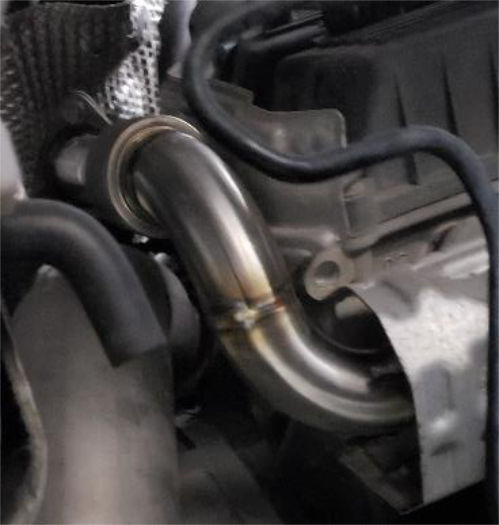 Install the new transfer tube and refit the heat shield