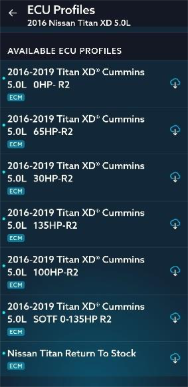 Select the SOTF profile and confirm
