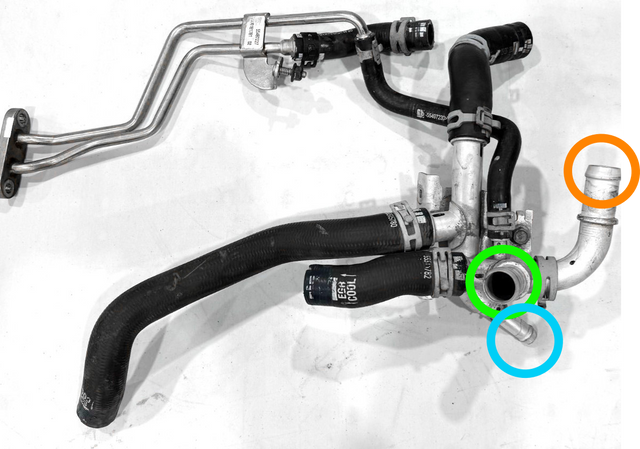 Remove the coolant crossover assembly