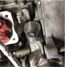 Fit the billet plug into the thermostat housing