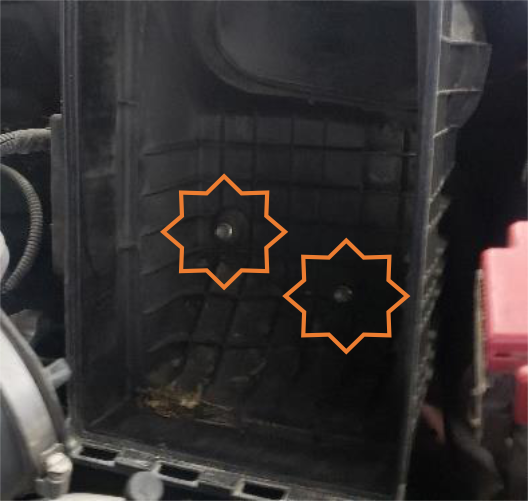 Open the housing and remove the filter