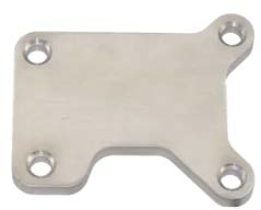 Install the steel manifold block off plate
