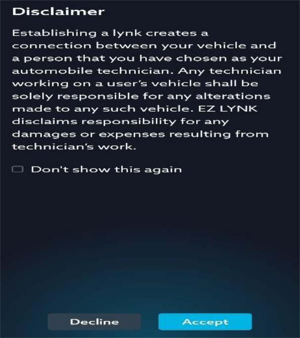Confirm the lynk details
