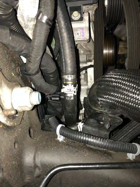 Install the 32" long 5/8" hose assembly in place of the hardline
