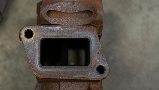 Unbolt the EGR cooler from the motor