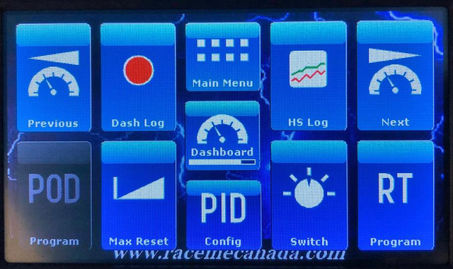 Touch the screen to open the quick menu