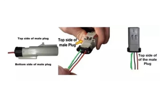 Route the three switch wires through the firewall and pin the connector