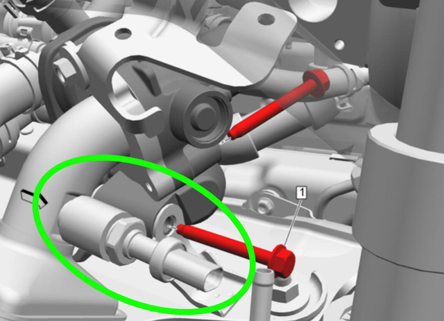 Loosen the EGR cooler hardware