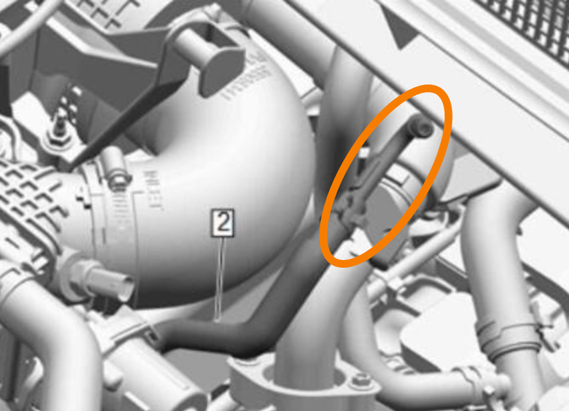 Reroute the EGR crossover coolant line