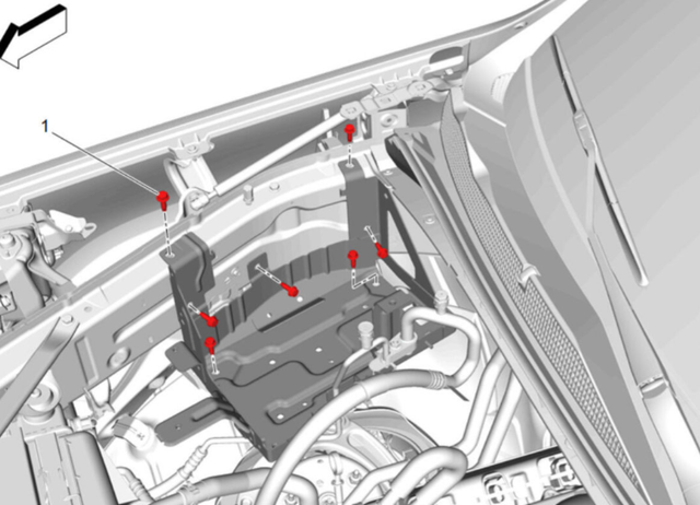 Remove the battery tray