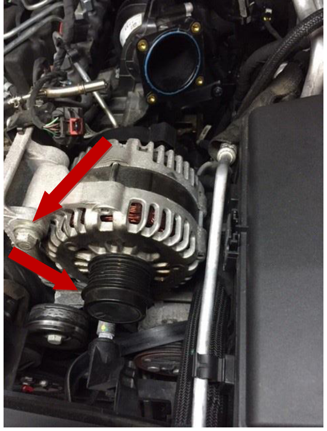 Unbolt the alternator