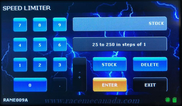 Set the speed limiter