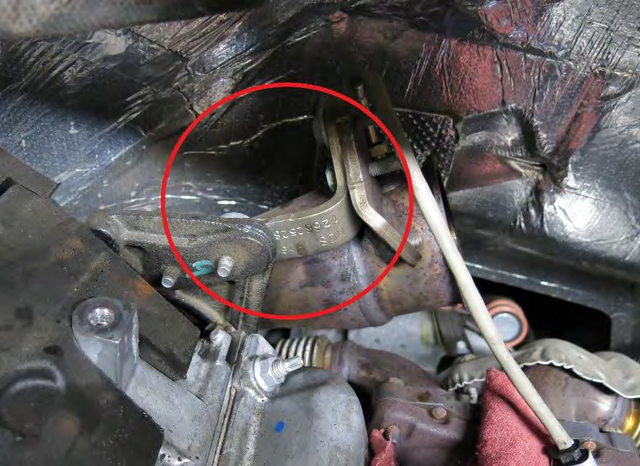 Remove the two down pipe brackets