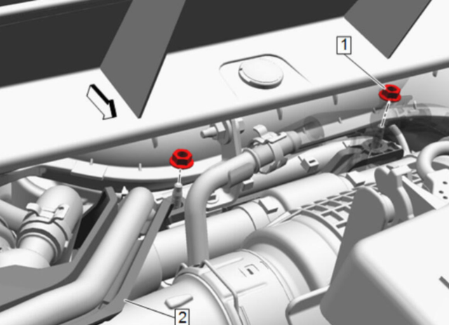 Free the EGR crossover pipe and harness