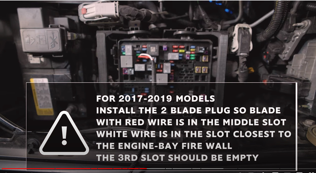 2017–2019 trucks: fit the jumper in ECM fuse 57