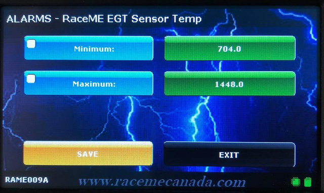 Alarms, ranges and calibration