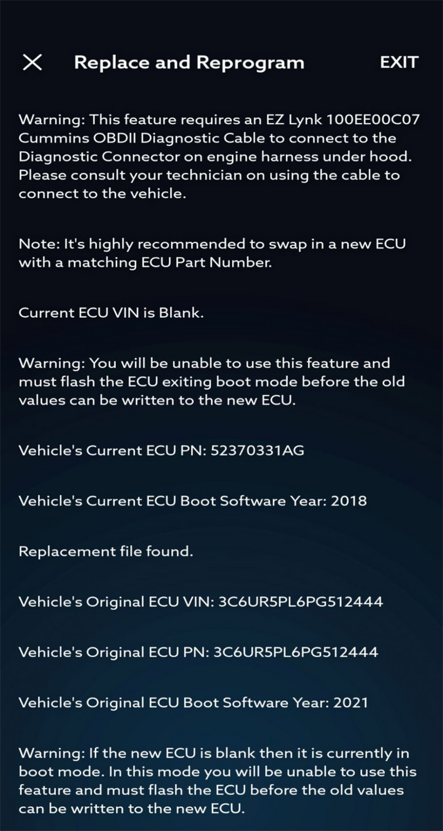 Select Functions, then Replace and Reprogram
