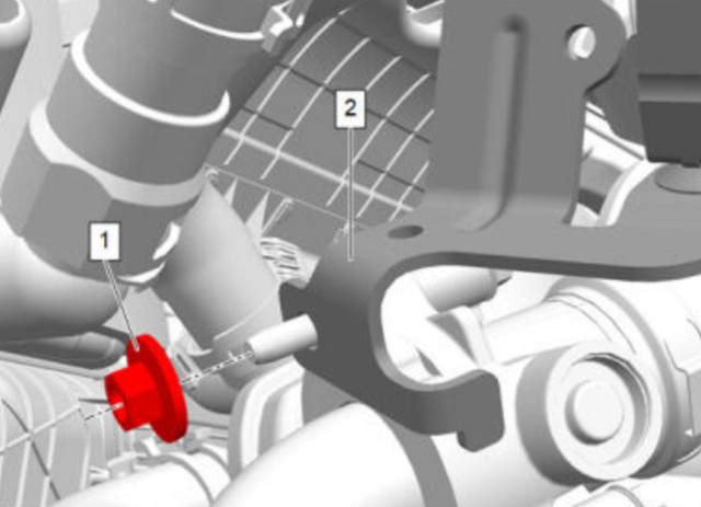 Loosen the EGR cooler hardware