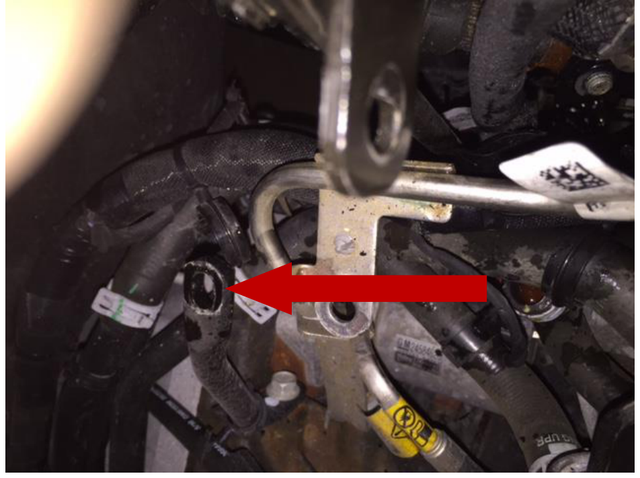 Remove the EGR support bracket bolt