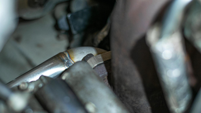 Install the new up-pipe